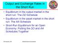 Output and Exchange Rates in the Short Run