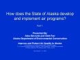 How does the State of Alaska develop and implement air programs