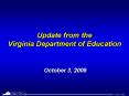 Update from the Virginia Department of Education