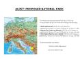 ALPET: PROPOSED NATIONAL PARK
