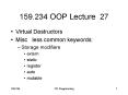 159'234 OOP Lecture 27