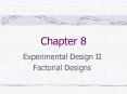 Experimental Design II