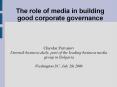 The role of media in building good corporate governance
