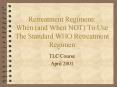 Retreatment Regimens: When and When NOT To Use The Standard WHO Retreatment Regimen