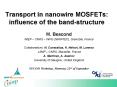 Transport in nanowire MOSFETs: influence of the bandstructure