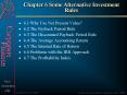 Chapter 6 Some Alternative Investment Rules