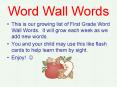 Word Wall Words