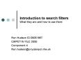Introduction to search filters What they are and how to use them