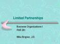 Limited Partnerships