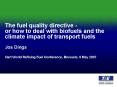 The fuel quality directive or how to deal with biofuels and the climate impact of transport fuels