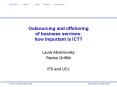 Outsourcing and offshoring of business services: how important is ICT