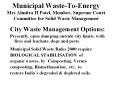 Municipal Waste-To-Energy Mrs Almitra H Patel, Member, Supreme Court Committee for Solid Waste Management