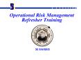 Operational Risk Management Refresher Training