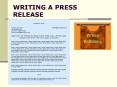 WRITING A PRESS RELEASE