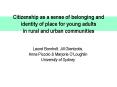 Citizenship as a sense of belonging and identity of place for young adults in rural and urban commun