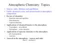 Atmospheric Chemistry: Topics
