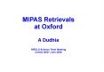 MIPAS Retrievals