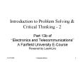 Introduction to Problem Solving