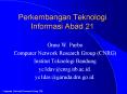 Perkembangan Teknologi Informasi Abad 21