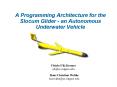 A Programming Architecture for the Slocum Glider an Autonomous Underwater Vehicle