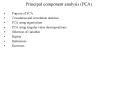 Principal component analysis PCA