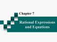 Rational Expressions and Equations