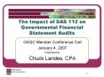 The Impact of SAS 112 on Governmental Financial Statement Audits