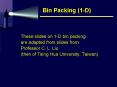 Bin Packing 1D