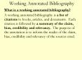 annotated bibliography asa