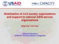 Mobilization of civil society organizations and support to national AIDSservice organizations Region