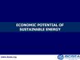 ECONOMIC POTENTIAL OF SUSTAINABLE ENERGY