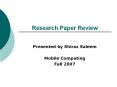 Research on Mobile Cloud Computing: Review - arXiv org