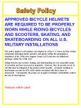 APPROVED BICYCLE HELMETS ARE REQUIRED TO BE PROPERLY WORN WHILE RIDING BICYCLES AND SCOOTERS, SKATIN