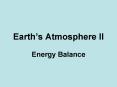 Earths Atmosphere II