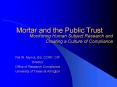 Mortar and the Public Trust