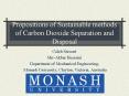 Propositions of Sustainable methods of Carbon Dioxide Separation and Disposal