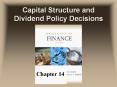 Capital structure and dividend policy ppt presentation