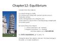 Chapter12: Equilibrium