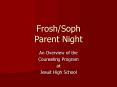 FroshSoph Parent Night