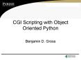 CGI Scripting with Object Oriented Python