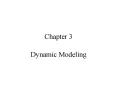 Dynamic Modeling