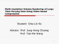 Multiresolution Volume Rendering of Large TimeVarying Data Using Videobased Compression