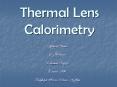 Thermal Lens Calorimetry