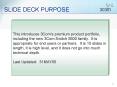 SLIDE DECK PURPOSE