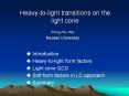 Heavytolight transitions on the light cone
