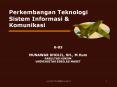 Perkembangan Teknologi Sistem Informasi