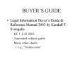 BUYERS GUIDE
