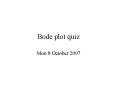 Bode plot quiz