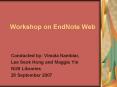 Workshop on EndNote Web