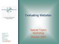 Evaluating Websites
